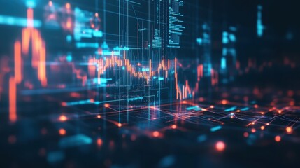 A dynamic interplay of lines and shapes, representing the fluctuating fortunes of the stock market, unfolds against a backdrop of intricate candlestick charts and a subtle, yet impactful, economic