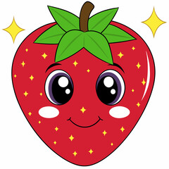 Obraz premium vector illustration of a strawberry