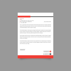 Simple and clean creative and modern business letterhead template design for your business and project. Vector illustration.