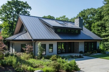 Standing Seam Metal Roofing on a Modern Residential Home