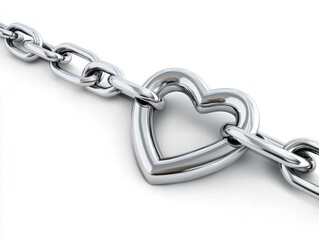 Obraz premium heart shaped chain