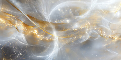 Golden Silver Thread Art
