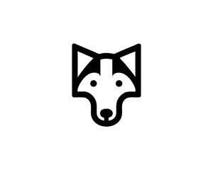 Abstract Dog Logo Design Icon Symbol Vector Template.