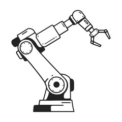 Usable robot arm icon, isolated. Easily usable on websites and apps, editable vector icon.