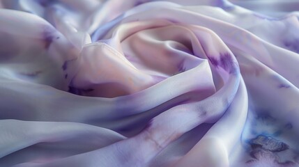Obraz premium A close up of soft, purple, sheer fabric.