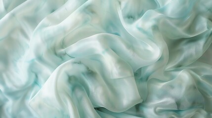 Obraz premium Soft, flowing turquoise fabric.