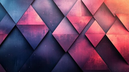 Geometric Pattern Composed Of Colorful Diamond Shaped Triangles