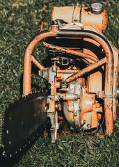 A very old chainsaw