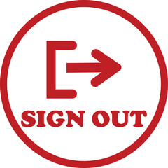 Logout icon of Sign out in vector vector . closed door symbol. Black exit and enter arrow, trendy flat style isolated on transparent background.