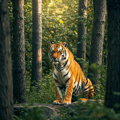 Obraz premium tiger in the woods