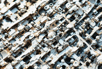 Abstract technology background. . Oil paint illustration.