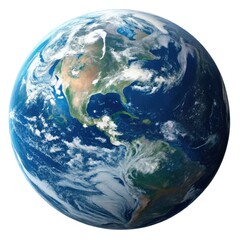 earth globe on white background