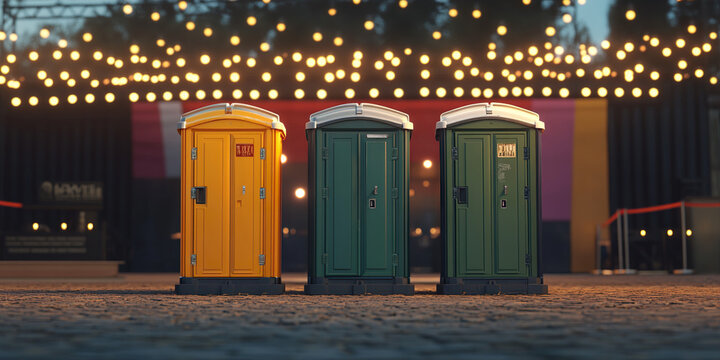 Portable Toilets Trio
