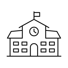 Buildings Line Editable Stroke Icon. Real Estate, House, Home, Apartment, Condominium, Hotel, Mall, City, Cityscape, Town, Downtown, Museum, Architecture Buildings Icons Vector Illustration
