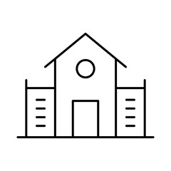 Buildings Line Editable Stroke Icon. Real Estate, House, Home, Apartment, Condominium, Hotel, Mall, City, Cityscape, Town, Downtown, Museum, Architecture Buildings Icons Vector Illustration
