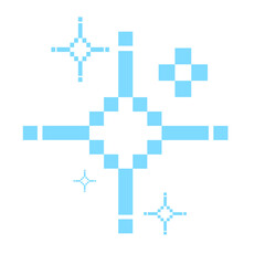 abstract blue sparkle pixel 