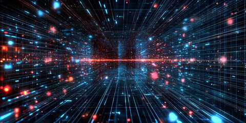 Obraz premium Digital Grid World 