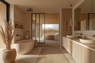Modern bathroom design inspiration minimalist space interior bright environment elegant viewpoint