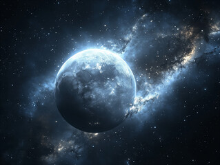 Obraz premium Planets floating in space background