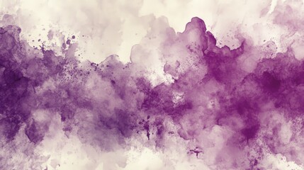 Obraz premium Abstract watercolor artwork of purple and off white color blend