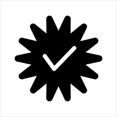 check mark icon. Check mark and confirmation. Check mark for approval, voting, confirmation, choice. Vector illustration.