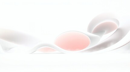 Fototapeta premium Abstract background illustration of a white round plate isolated on a blank background