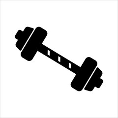 Dumbbell icons set in outlined and filled flat style. Gym heavy strength training dumbbell line pictograms. Weight lifting dumbbell signs.