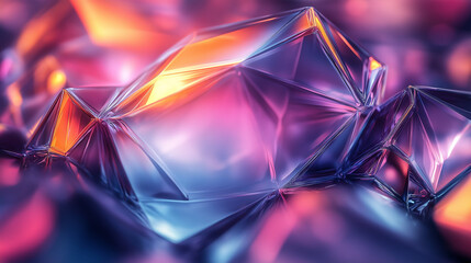 3d colorful modern crystal background