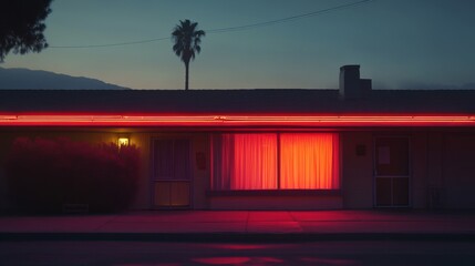 Neon Motel at Dusk