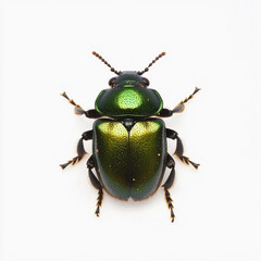 Close-up of Trypocopris vernalis beetle showcasing vivid colors. Generative AI