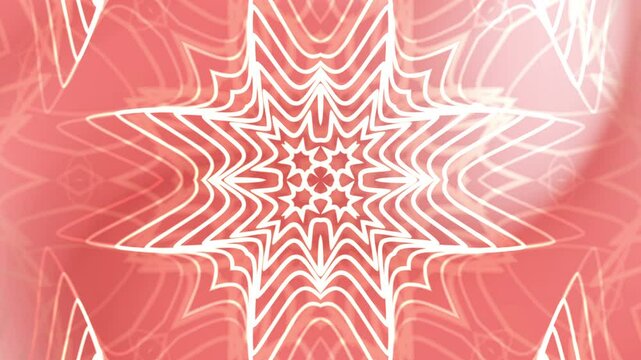 Vibrant mandala salmon digital artwork with glowing ornamental fractal symmetry detailed bohemian sacred circular illustration inspired by eastern ethnic floral pattern luxury decoration