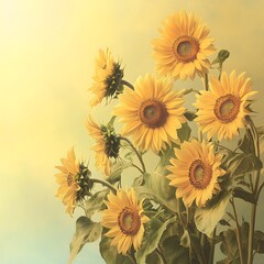 Obraz premium A futuristic AI-generated sunflower with a mix of colors artistically arranged to enhance depth and texture, creating a floral masterpiece with a fresh and innovative look.