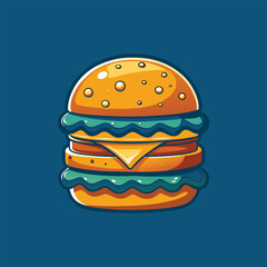 hamburger on a white background