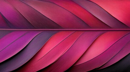 A close up of a leaf with a purple hue. The leaf is shown in a way that emphasizes its texture and the way it curves. Concept of natural beauty and the intricate details of the leaf