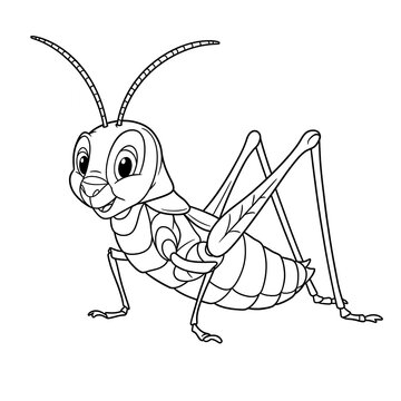 recommend clip art: grasshopper coloring 
