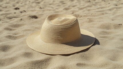 Straw Hat on Sandy Beach (4)