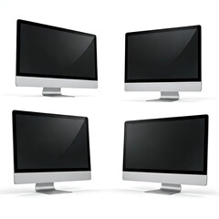 Modern and slim LCD for computer image of digital.