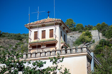 Panoramic view of Central San Pascual hydroelectric plant, Yunquera, Spain 
