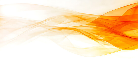 Flowing abstract orange waves digital art soft background creative design artistic expression