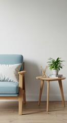 Serene Minimalist Reading Corner