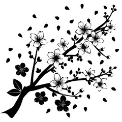 black and white floral background