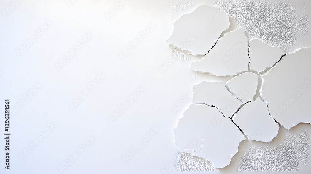 Aufkleber ripped torn canvas art chaos modern gallery abstract design urban environment close-up view