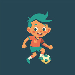 boy playing football