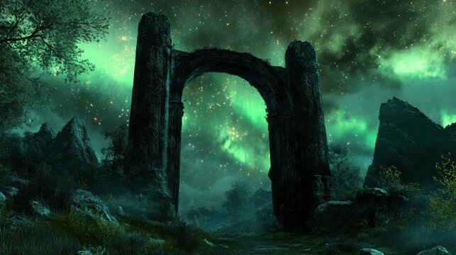 Valhalla Northern Lights: A Breathtaking Aurora Borealis Night Landscape in Canada