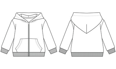 Kids Baby Hoodie Zippers Template Vectors design © GD TAWHIDUL