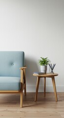 Serene Minimalist Reading Corner