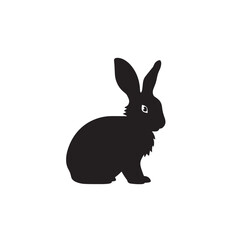 Obraz premium black and white rabbit