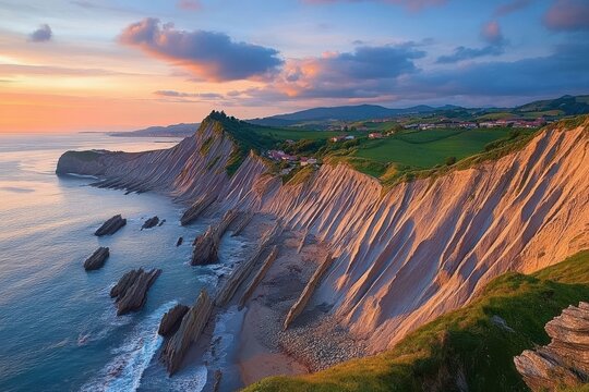 Zumaia: Itzurun Beach and Flysch Coast in Basque Country, Spain