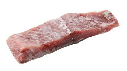 Fototapeta premium Frozen tuna fillet isolated on transparent background