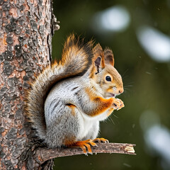 Fototapeta premium squirrel on a tree